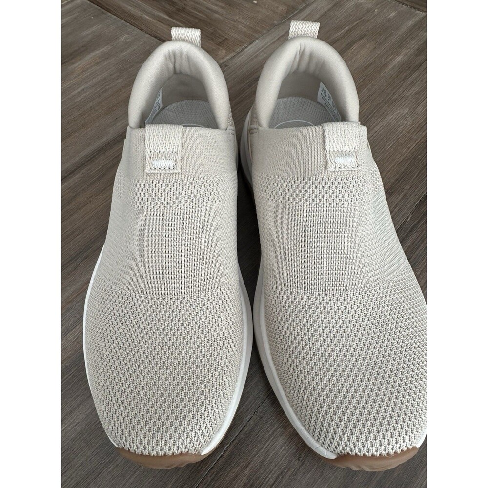Women’s Ryka Encore Knit Slip On Sneakers 6.5W Beige Canvas Comfort Shoes New